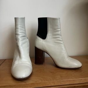 White leather rag & bone Chelsea boot heel - 37